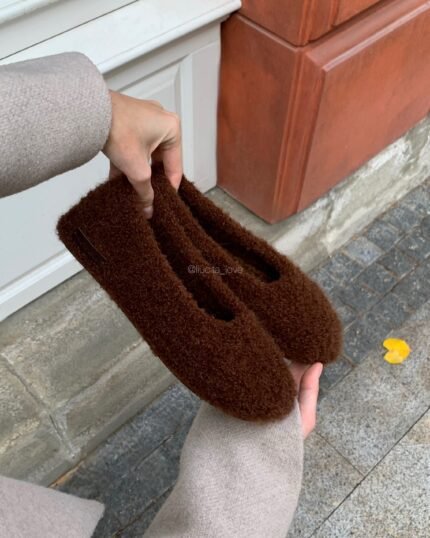 БАЛЕТКИ БУКЛЕ MARY БЕЗ РЕМІНЦІВ ШОКОЛАДНІ 37 • НАЯВНІСТЬ